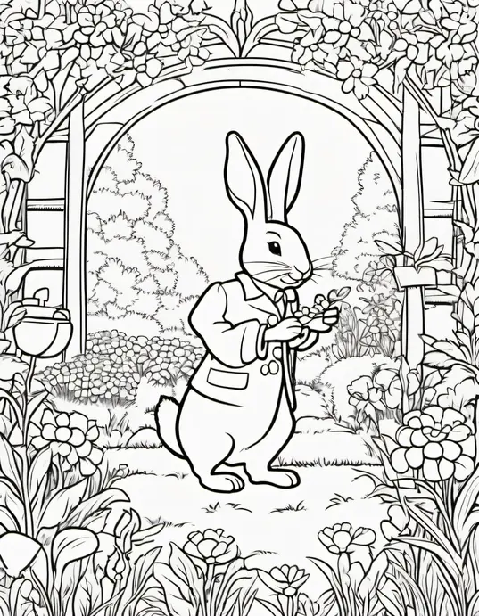 Coloring Peter Rabbit's Garden Adventure