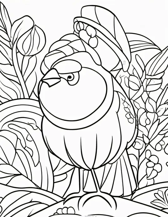 Colorful Tropical Parrot Jungle Scene