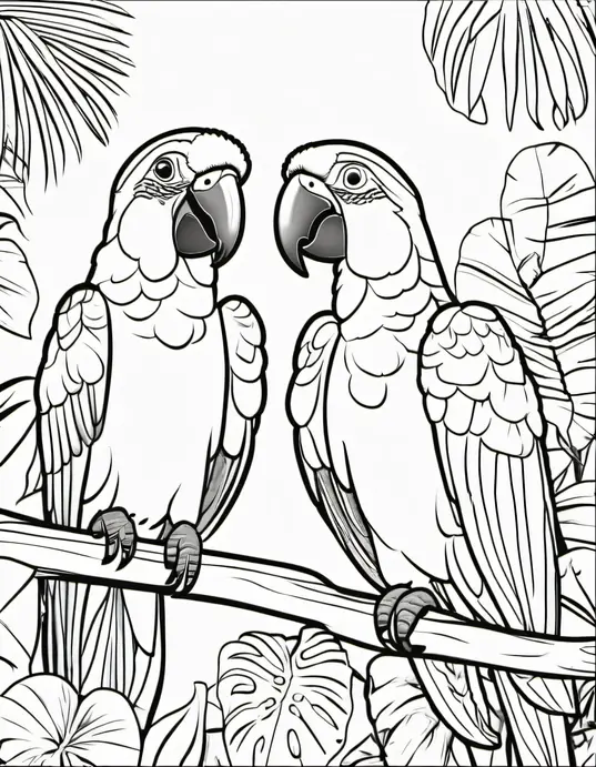 Colour Magical Tropical Parrot Feathers