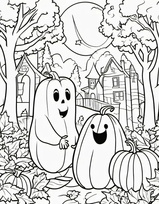 Spooky Forest Creature Coloring Page