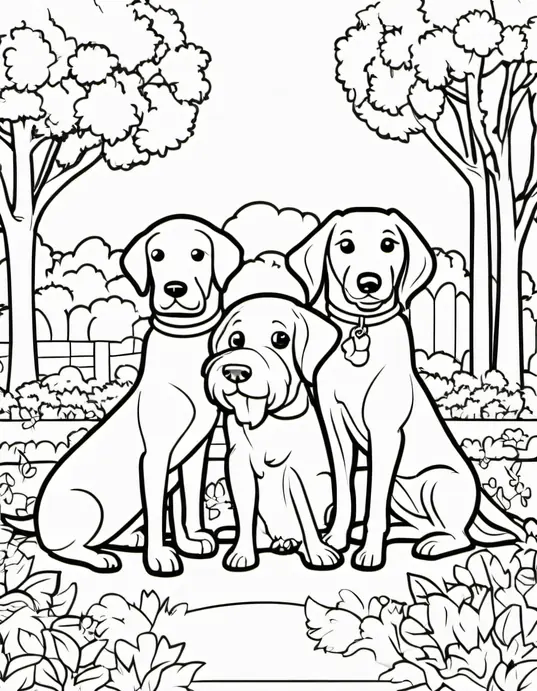 Color and Play: Happy Puppy Park Picnic