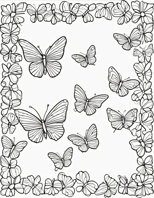 Color Heart-Shaped Butterflies Together!