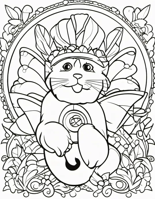 Sweet Candyland Coloring Scene: Lollipop Forest Adventure