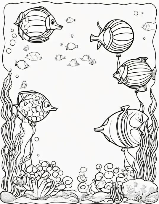 Colorful Underwater Balloon Sea Creatures