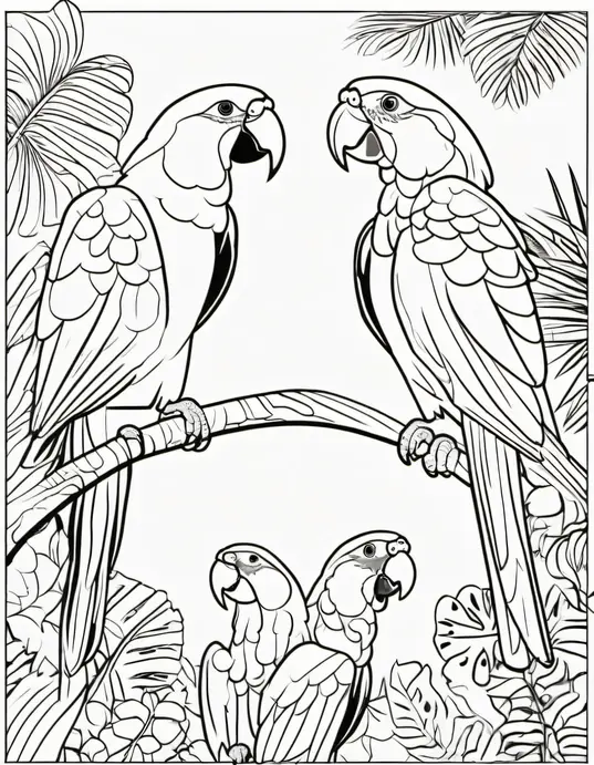 Exotic Parrot Coloring Adventure