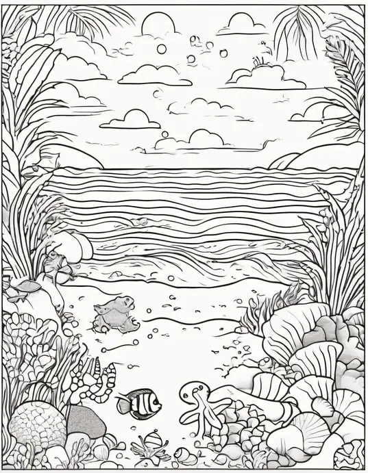 Sunny Seashell Coloring Adventure