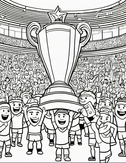 Color Superhero Soccer Stadium Scene