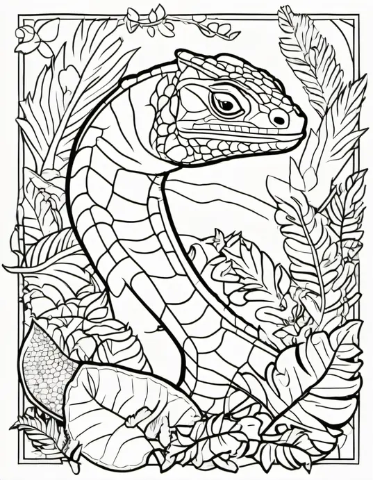 Color Reptile Rainforest Jungle Friends