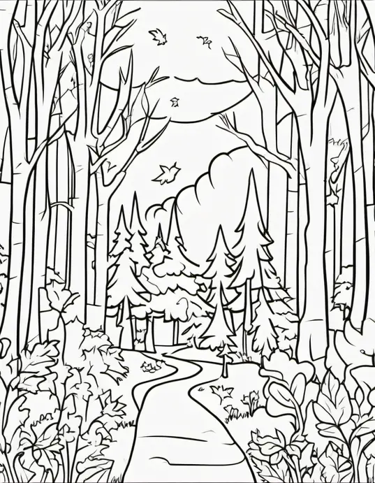 Spooky Forest Coloring Adventure