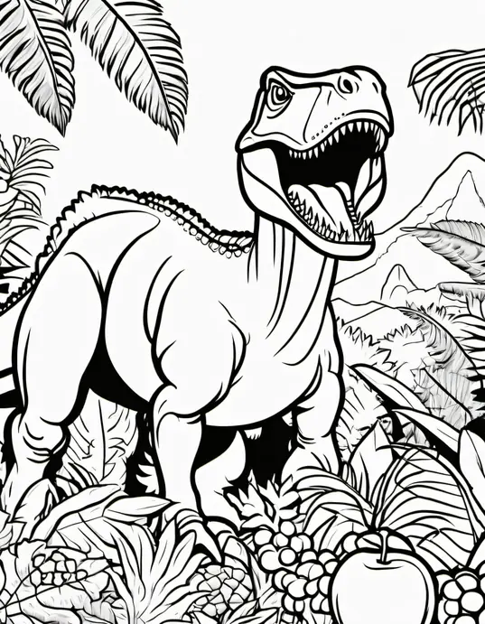 Tyrannosaurus Rex Coloring Page: Jungle Safari Adventure