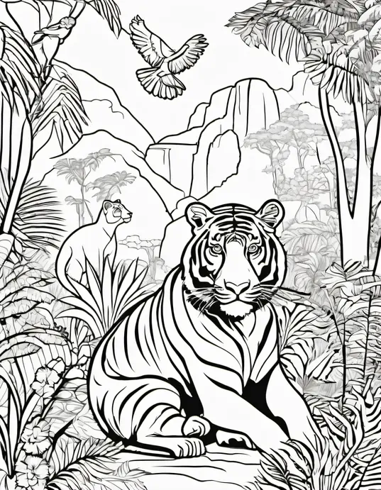 Exotic Jungle Coloring Adventure