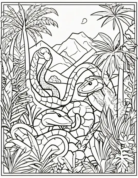 Colorful Jungle Snake Hunt Adventure