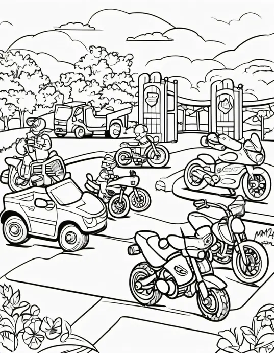Color and Explore: Bike Ride Adventure Playground