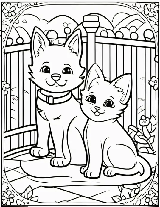 Color Cuddly Kittens and Puppies Playground