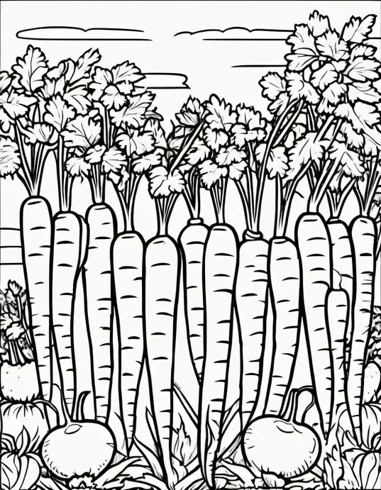 Colorful Carrot Garden for Kids