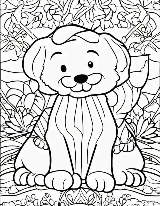 Magical Unicorn Forest Coloring Page
