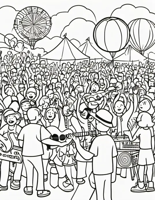 Color and Sing: Sunny Music Festival Scene