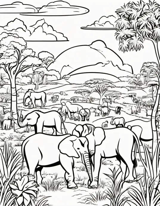 Exciting Savannah Safari Coloring Adventure