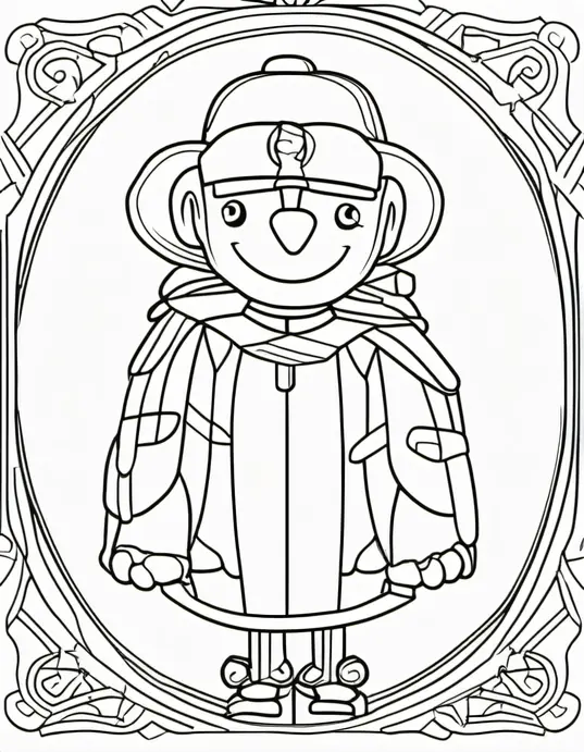 Soccer Star Coloring Page: Vibrant Goal Celebration Scene
