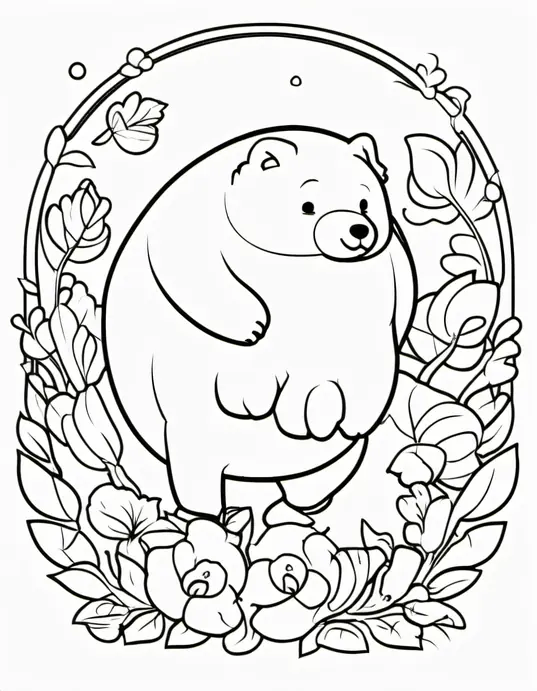 Easter Bunny Garden Coloring Page