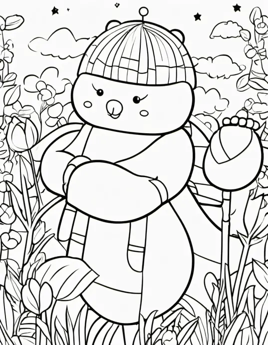 Underwater Rainbow Reef Coloring Scene