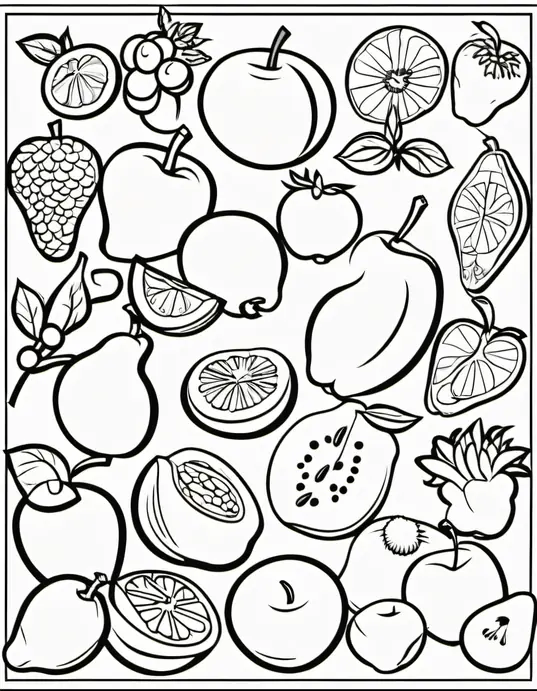 Color and Discover Delicious Fruit Salad Characters!