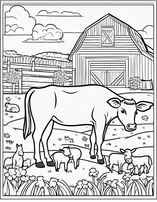 Color Farm Animals: Sunset Barn Playtime