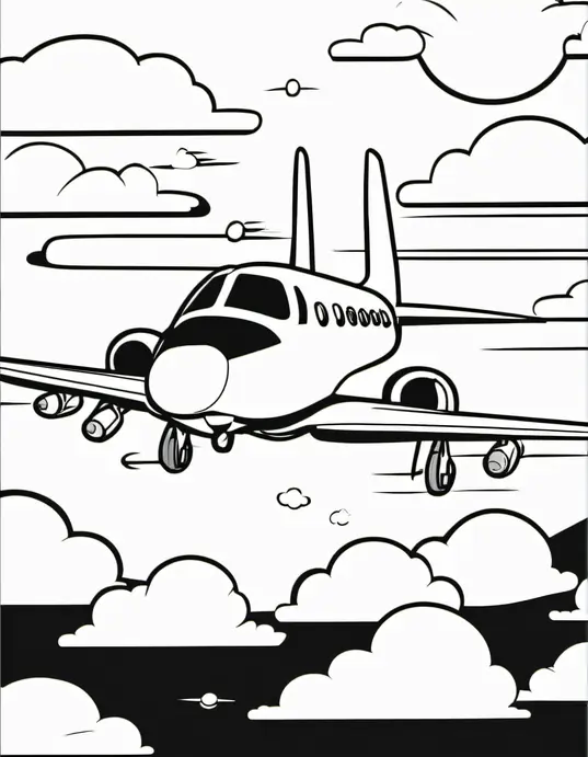 Color and Fly: Jet Plane Adventure Scene