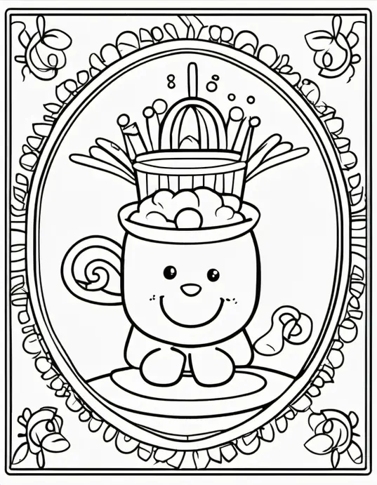 Butterfly Garden Coloring Scene for Kids