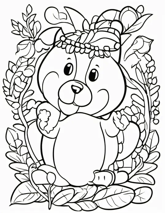 Color in a Joyful Fire Truck Parade Scene