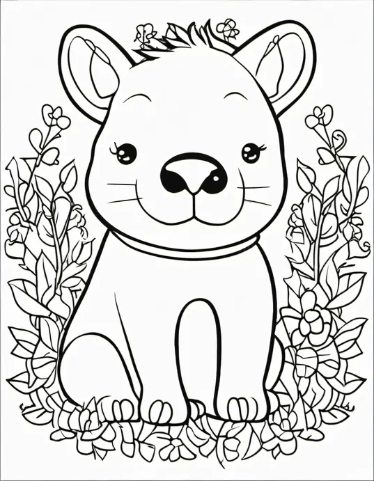 Spooky Forest Pumpkin Coloring Scene