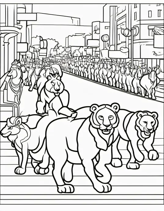 Color and Play: Olympic Animal Parade