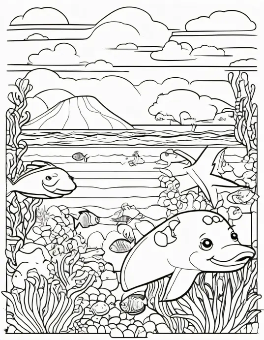 Sunny Seaside Coloring Adventure