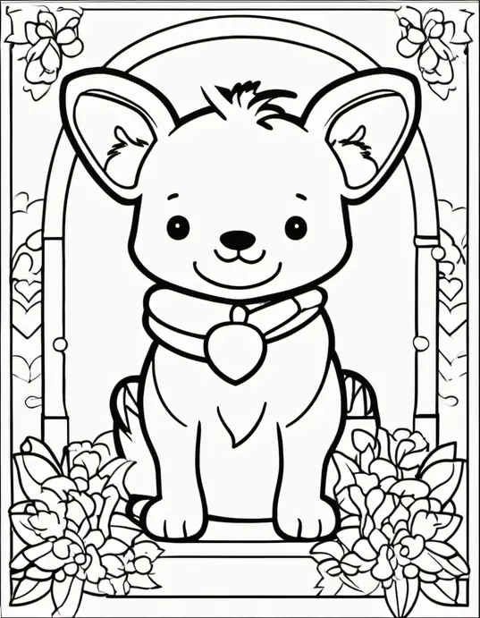 Sunny Beach Coloring Scene for Kids