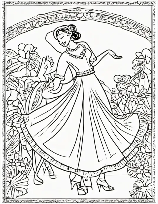 Color and Dance: Flamenco Dancer Party Scene