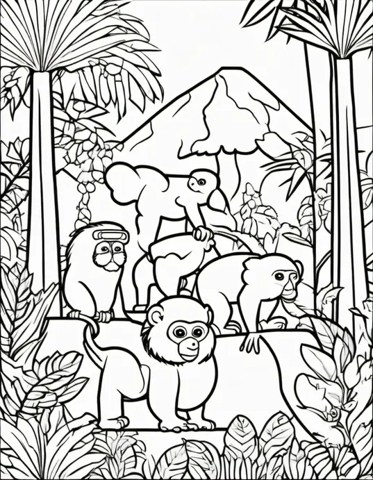 Explore Jungle Tree Coloring Adventure