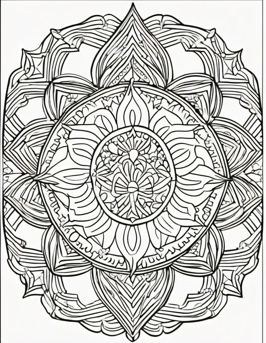 Colorful Ocean Mandala for Kids