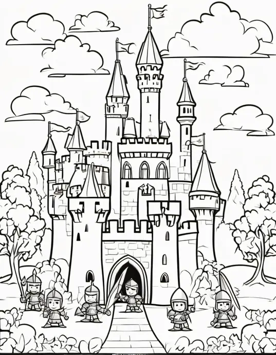 Knightly Castle Color-In Adventure