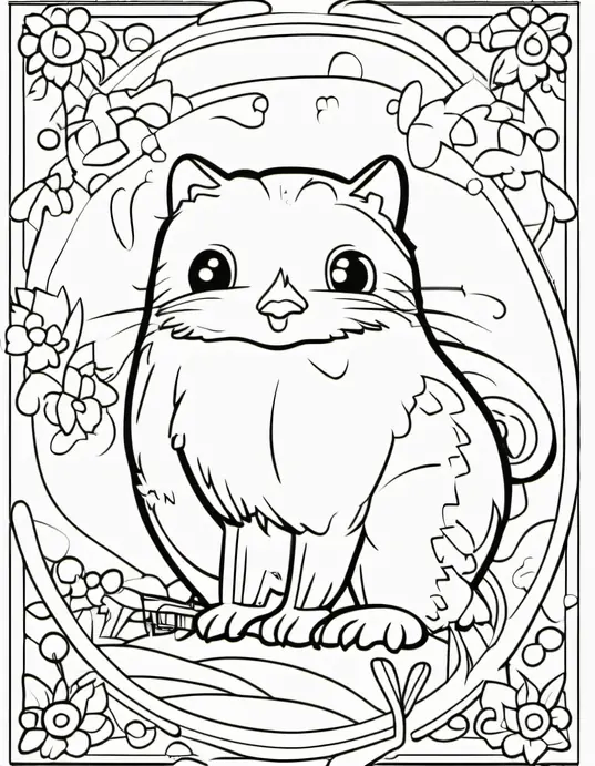 Butterfly Garden Coloring Page for Kids