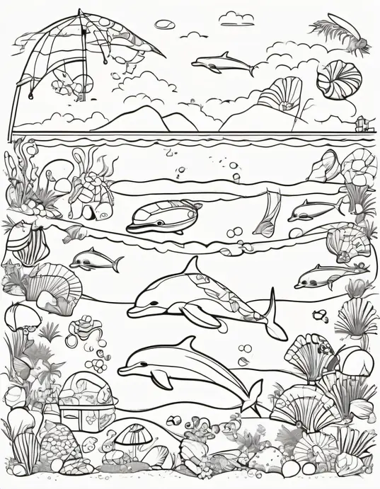 Sunny Seashell Coloring Adventure