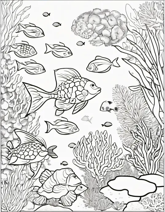 Coral Reef Coloring Adventure for Kids