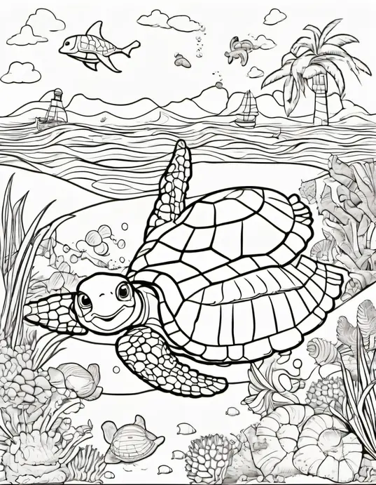 Sunny Seashell Coloring Adventure