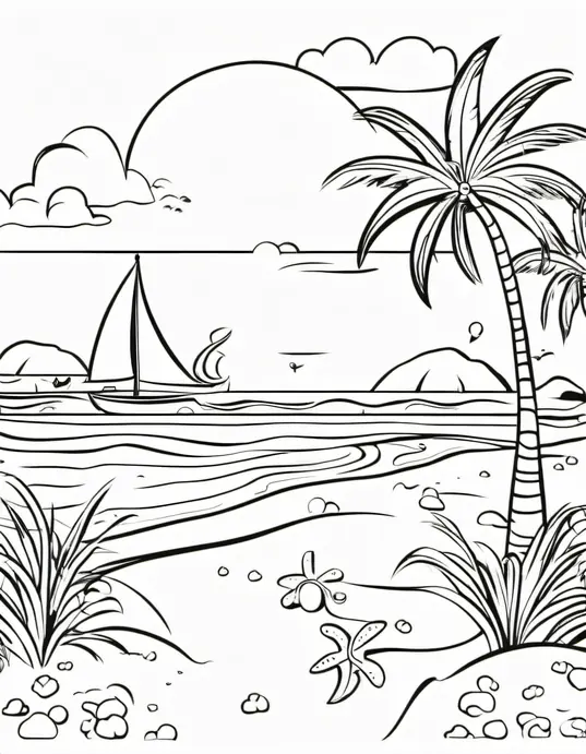 Sunny Seaside Coloring Adventure