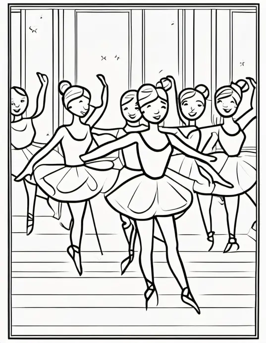 Colorful Ballet Dancers Party Scene for Kids