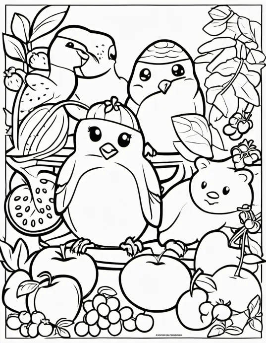Color Fruity Forest Animals