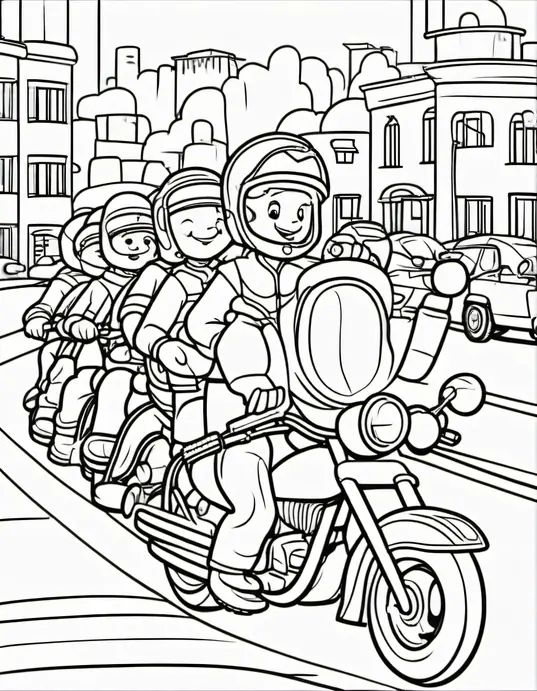 Color Vibrant Motorcycle Ride Through Rainbow Town!