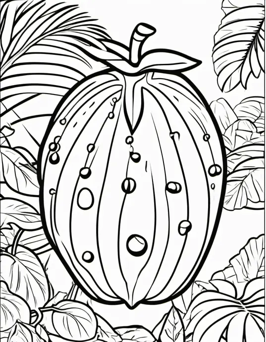 Color and Explore: Exotic Fruit Jungle Safari