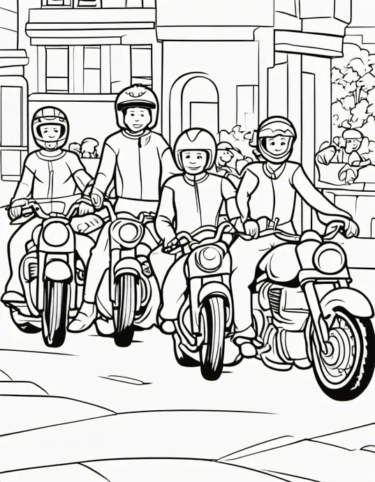 Color and Race Motorcycle Friends!