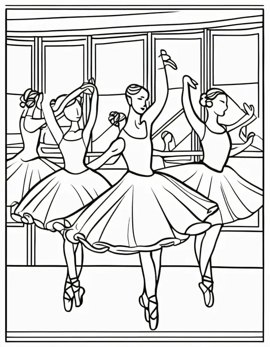Colorful Ballet Dancers Scene for Kids