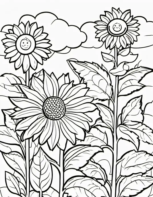 Sunflower Coloring Adventure